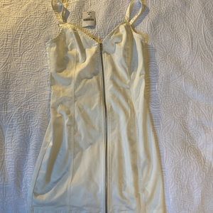 White forever 21 full zip dress